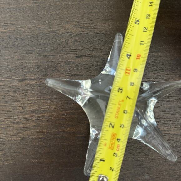Starfish Paperweight Shelf Sitter Clear Glass 4.5" X 4.5" Ocean Decor Trinket - Picture 9 of 10